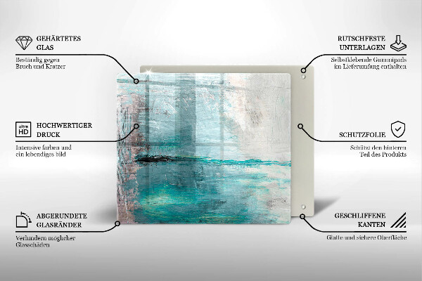 Tűzhelyvédő üveglap Festék absztrakciós háttér