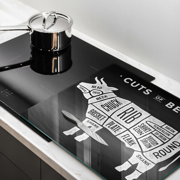 Tűzhelyvédő üveglap Tehénhús marhahús