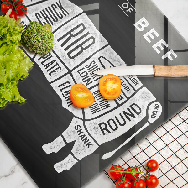 Tűzhelyvédő üveglap Tehénhús marhahús