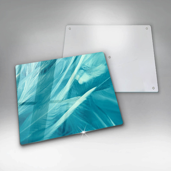 Tűzhelyvédő üveglap Finom tollak