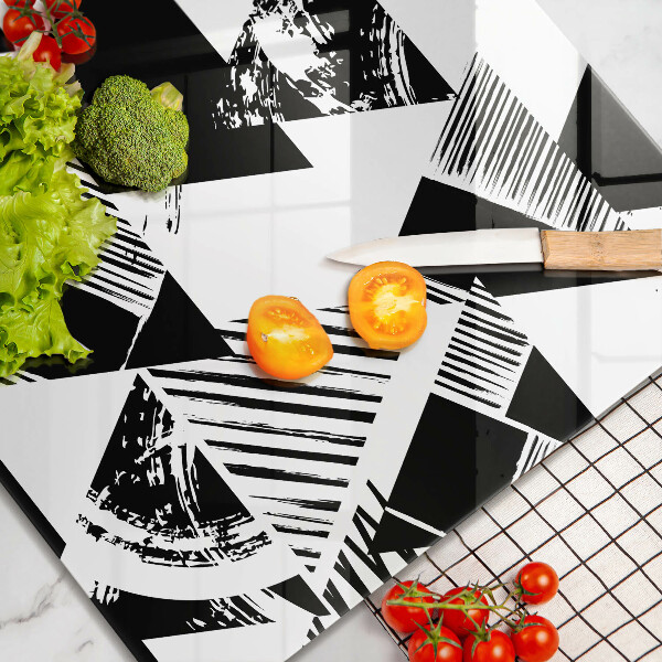Tűzhelyvédő üveglap Geometriai háromszögek