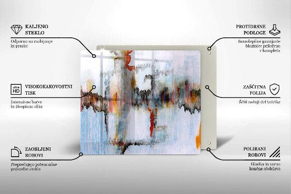 Tűzhelyvédő üveglap Absztrakciós festékek