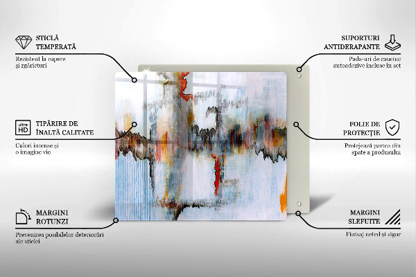 Tűzhelyvédő üveglap Absztrakciós festékek