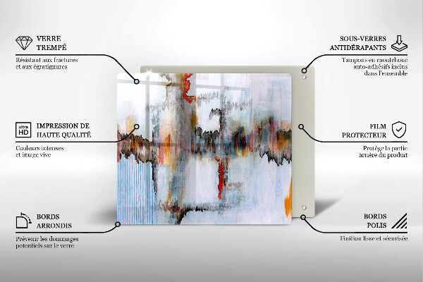 Tűzhelyvédő üveglap Absztrakciós festékek