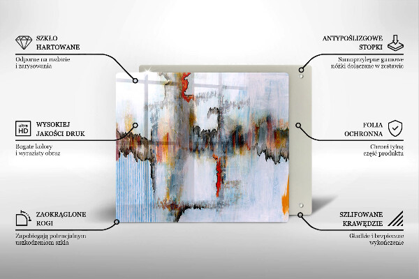 Tűzhelyvédő üveglap Absztrakciós festékek