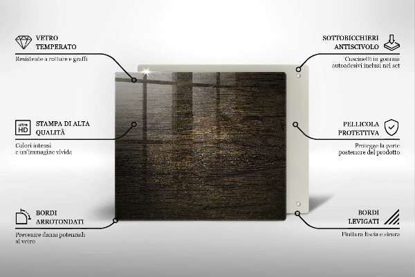 Tűzhelyvédő üveglap Fa kéreg textúra