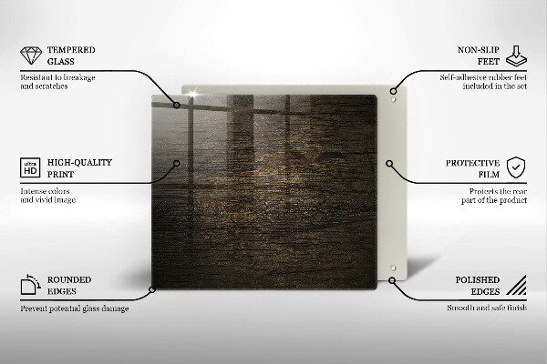 Tűzhelyvédő üveglap Fa kéreg textúra