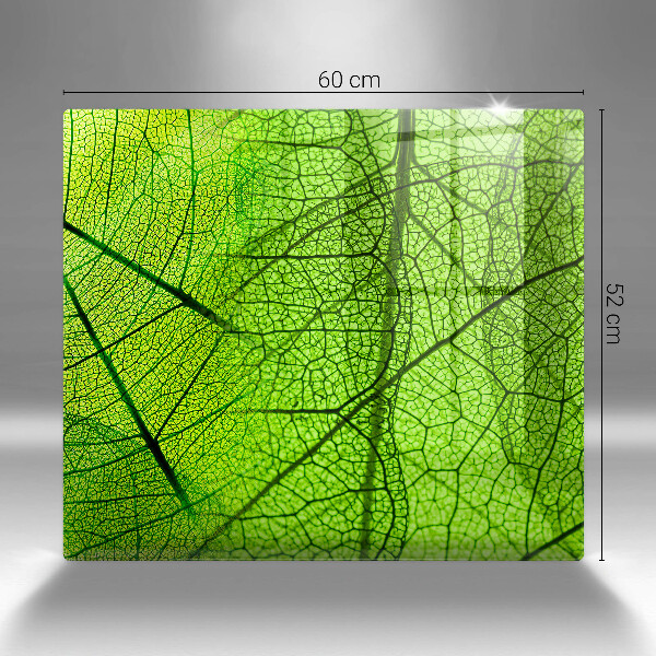 Tűzhelyvédő üveglap Természetes levélerek