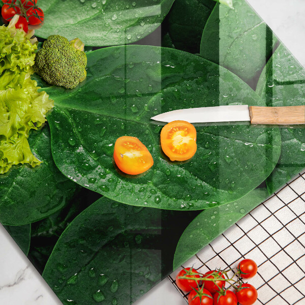 Tűzhelyvédő üveglap Bazsalikom