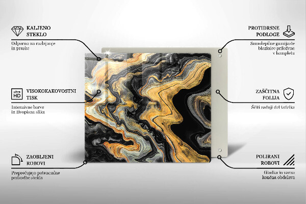 Tűzhelyvédő üveglap Absztrakt szerkezet