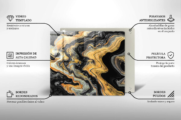 Tűzhelyvédő üveglap Absztrakt szerkezet