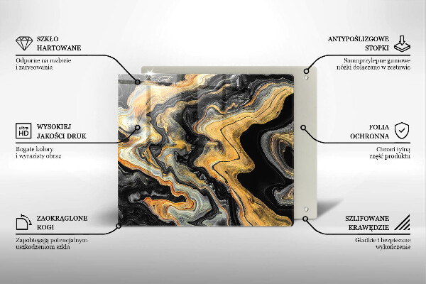 Tűzhelyvédő üveglap Absztrakt szerkezet