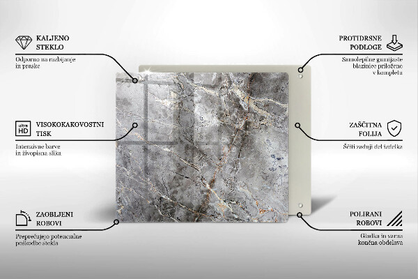 Tűzhelyvédő üveglap Kő textúra