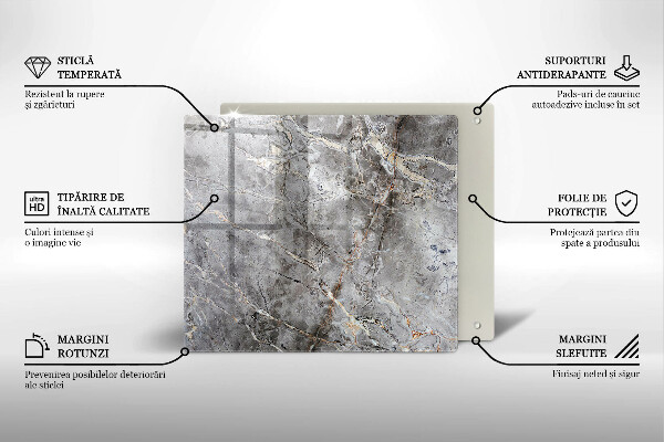 Tűzhelyvédő üveglap Kő textúra