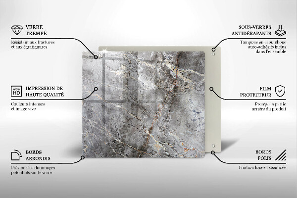 Tűzhelyvédő üveglap Kő textúra