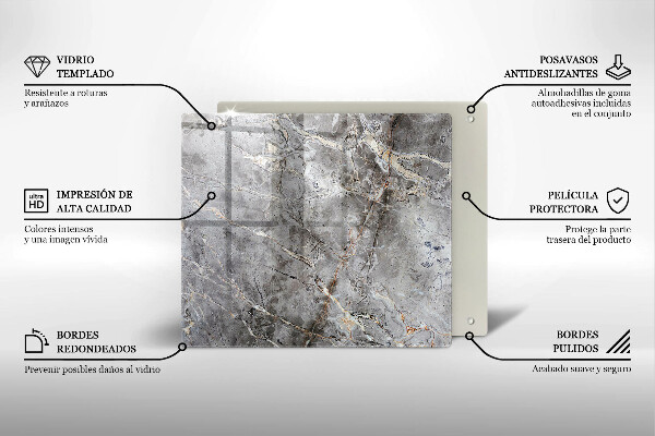 Tűzhelyvédő üveglap Kő textúra