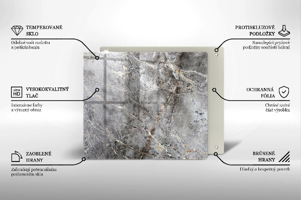 Tűzhelyvédő üveglap Kő textúra