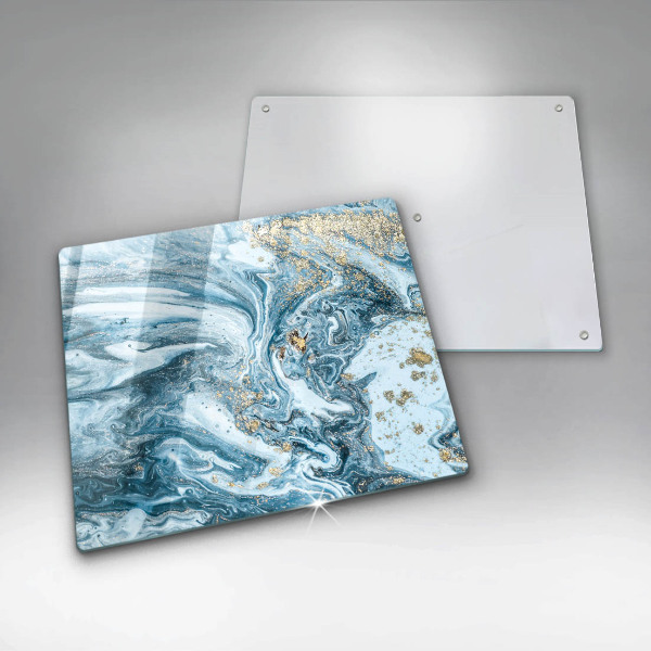 Tűzhelyvédő üveglap Szerkezete arannyal