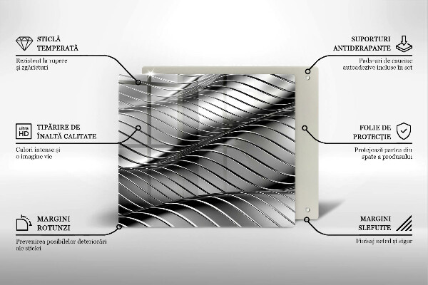 Tűzhelyvédő üveglap 3D fém szerkezet