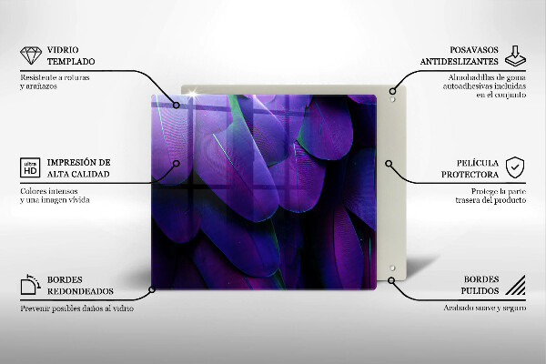 Tűzhelyvédő üveglap Neon tollak