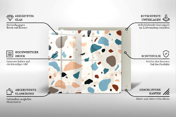 Tűzhelyvédő üveglap Dekoratív kőedény