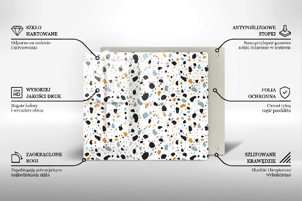 Tűzhelyvédő üveglap Dekoratív kőedény