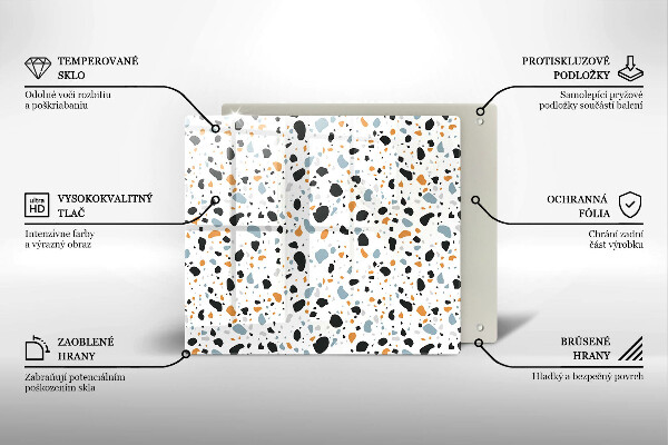 Tűzhelyvédő üveglap Dekoratív kőedény