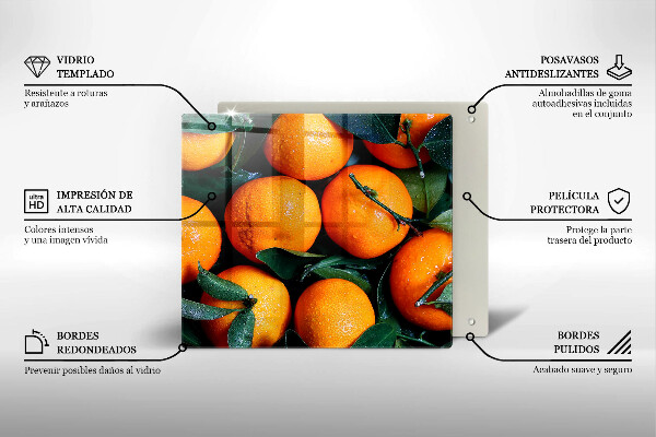 Tűzhelyvédő üveglap Narancs gyümölcs