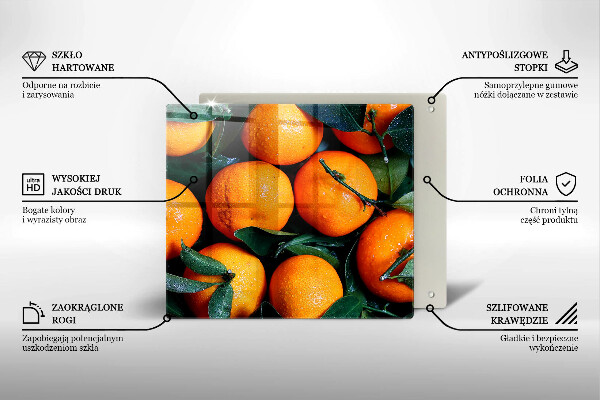 Tűzhelyvédő üveglap Narancs gyümölcs