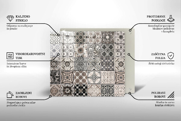 Tűzhelyvédő üveglap Dekoratív csempe