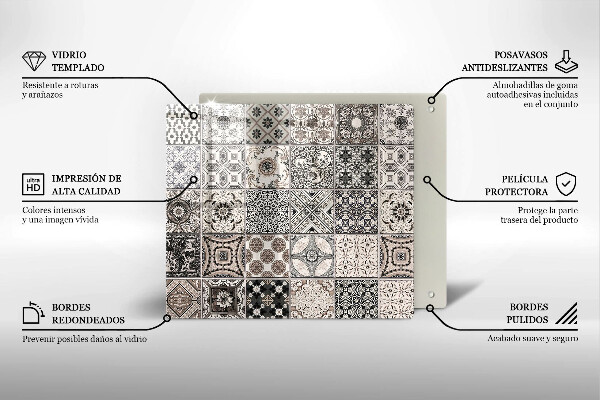 Tűzhelyvédő üveglap Dekoratív csempe