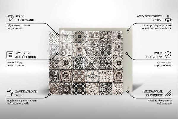 Tűzhelyvédő üveglap Dekoratív csempe