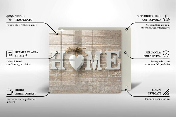 Tűzhelyvédő üveglap Home