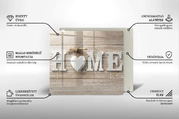 Tűzhelyvédő üveglap Home