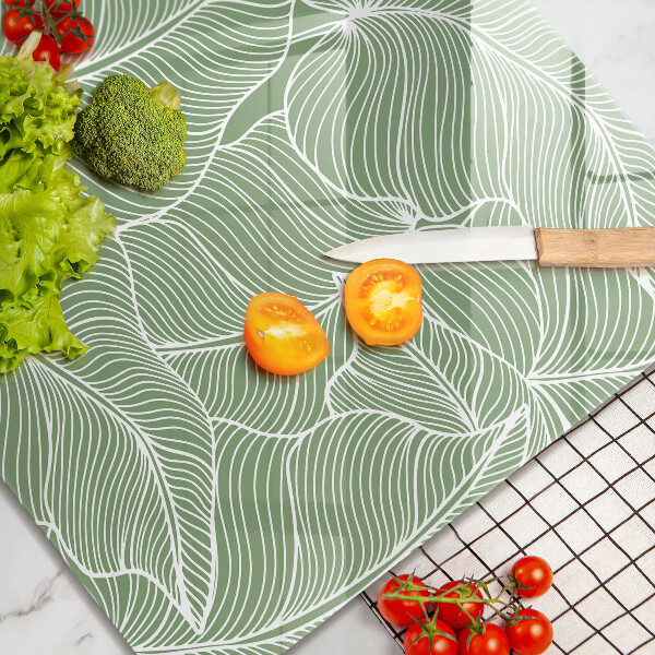 Tűzhelyvédő üveglap Lineáris levelek