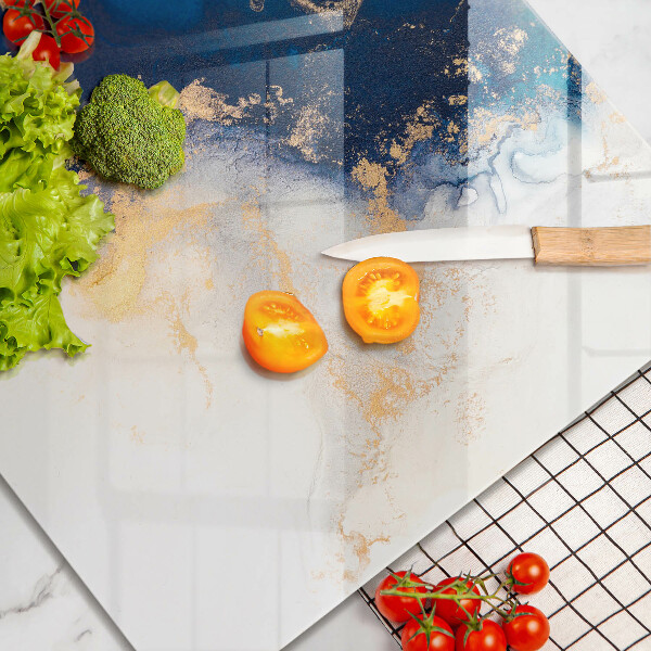 Tűzhelyvédő üveglap Absztrakció kékkel