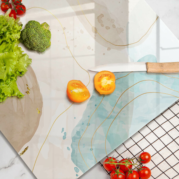 Tűzhelyvédő üveglap Világos bohó formák