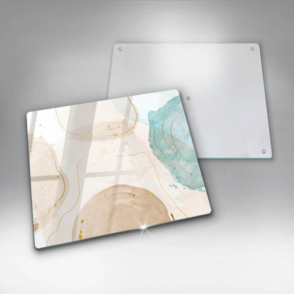 Tűzhelyvédő üveglap Világos bohó formák