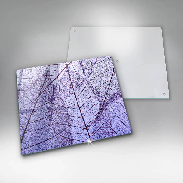 Tűzhelyvédő üveglap Levelek erekkel