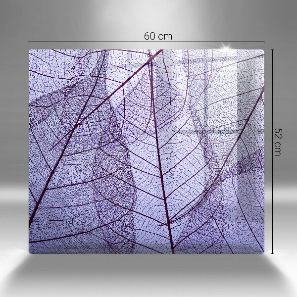 Tűzhelyvédő üveglap Levelek erekkel