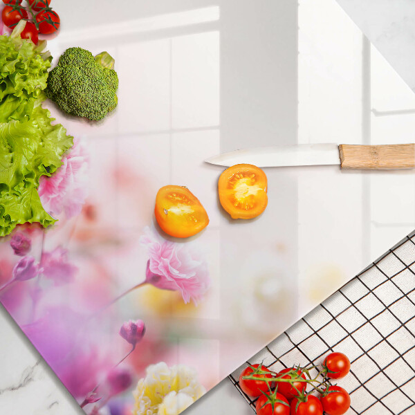 Tűzhelyvédő üveglap Virágos rét