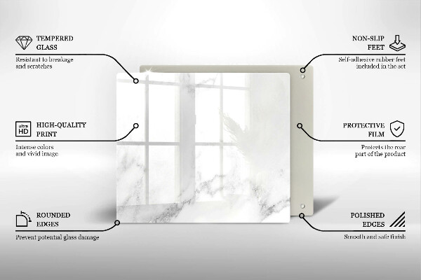 Tűzhelyvédő üveglap Modern márvány