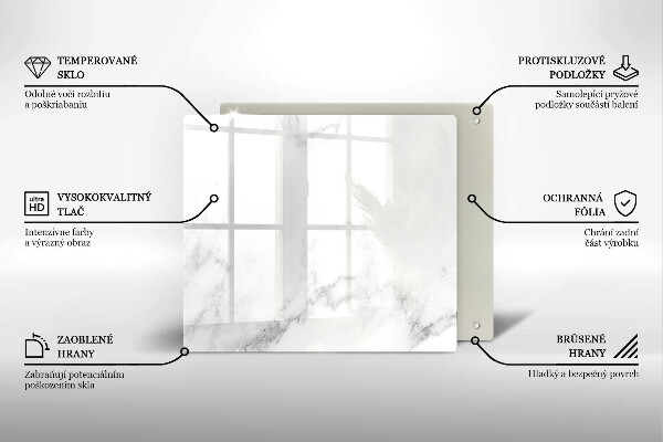 Tűzhelyvédő üveglap Modern márvány