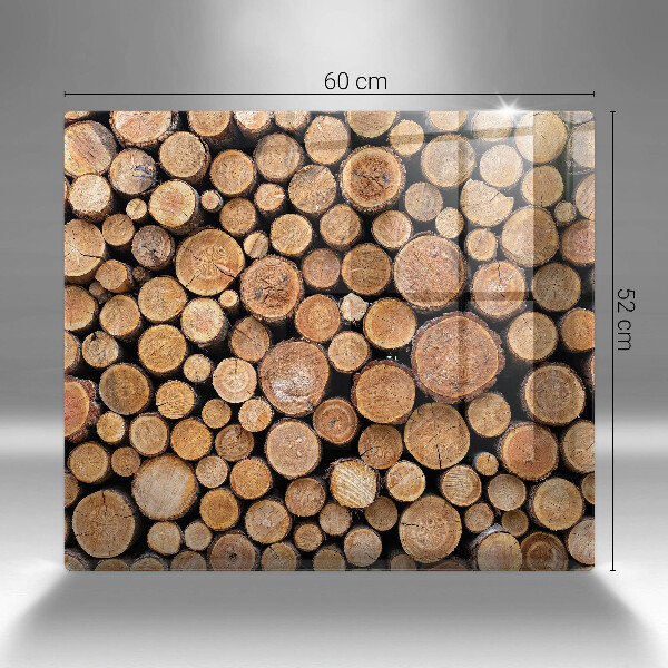 Tűzhelyvédő üveglap Fatörzsek