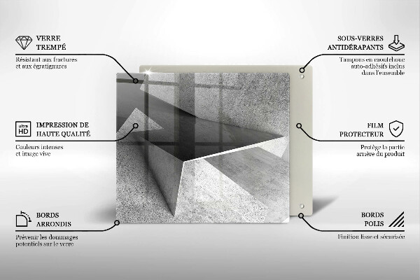 Tűzhelyvédő üveglap Konkrét absztrakció