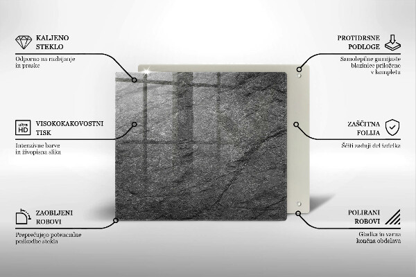 Tűzhelyvédő üveglap Kő textúra