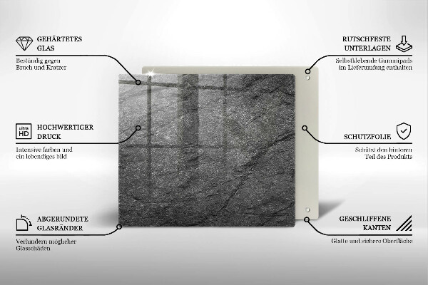 Tűzhelyvédő üveglap Kő textúra