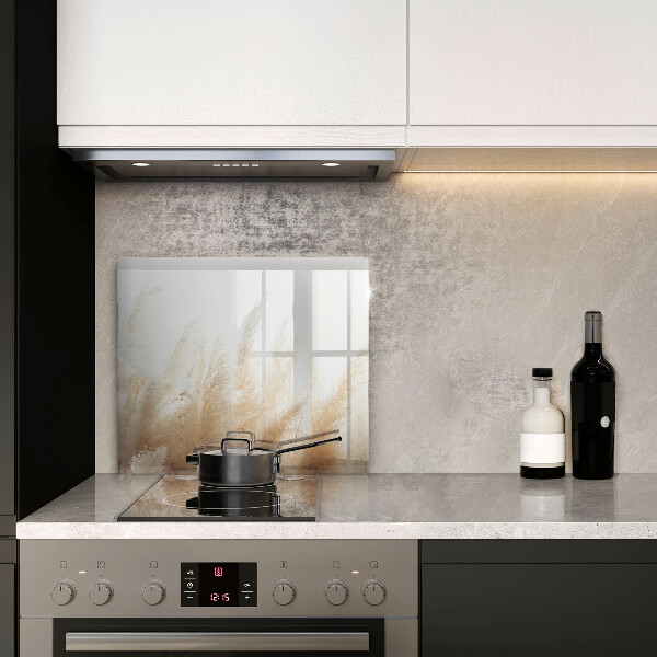 Tűzhelyvédő üveglap Pampa fű