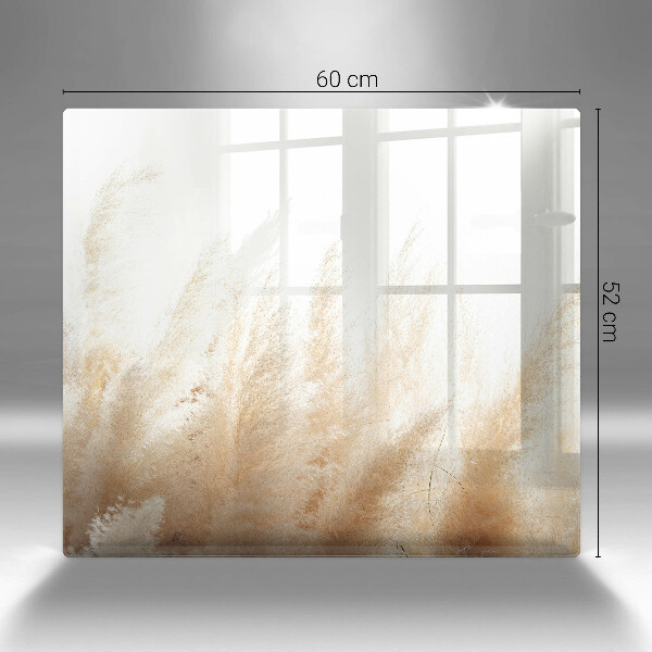 Tűzhelyvédő üveglap Pampa fű