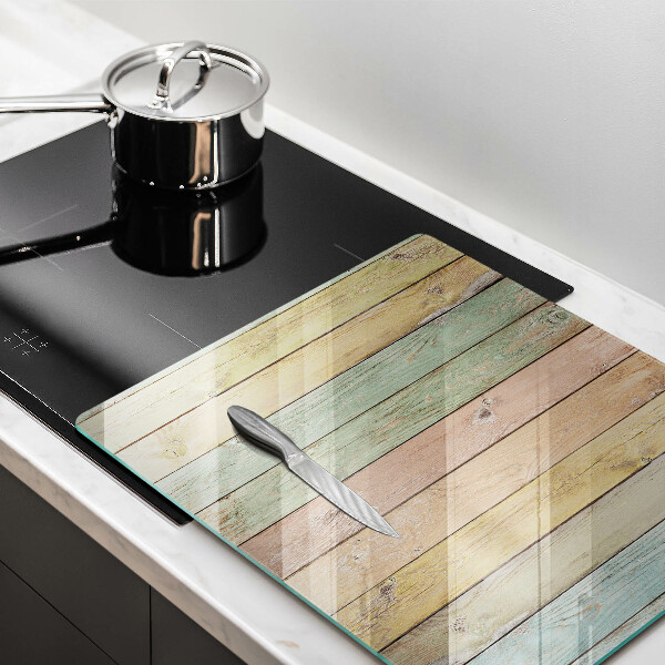 Tűzhelyvédő üveglap Színes vintage táblák